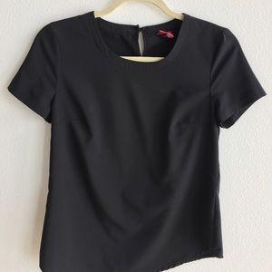 Black Short Sleeve Blouse